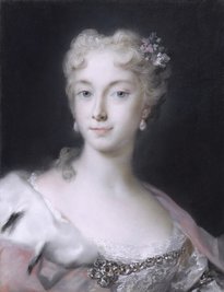 Erzherzogin Maria Theresia von Habsburg, 1730 von Rosalba Carriera porträtiert. 