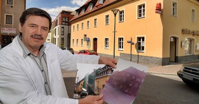 Klaus Stampniok am Frankenberger Markt