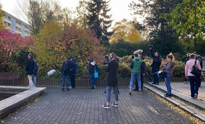 Viele Medienvertreter verfolgten das Geschehen - unter anderem von dpa, Chemnitz Fernsehen und MDR.