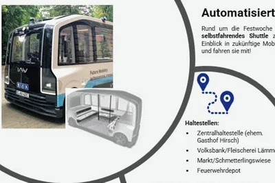 Zur Gelenauer Festwoche kann ein selbstfahrendes Shuttle getestet werden.