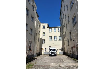 Innenhof des alten Probehauses an der Theaterstraße.