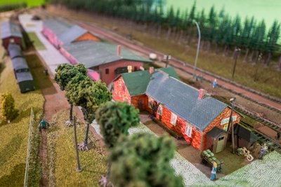 Dieses Modell zeigt den Bahnhof Beierfeld.