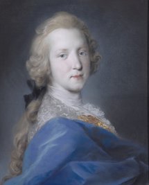 Mitunter ist nicht mehr nachvollziehbar, wer auf den Porträts zu sehen ist, so heißt dieses hier "Ein junger Herr in bauschigem blauen Mantel".
