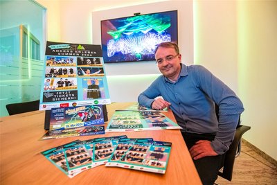 Enrico Oswald ist Geschäftsführer der LEC GmbH Eibenstock. Die feiert in diesem Jahr 10 Jahre „Waldbühne anders erleben“ mit bekannten Künstlern und Bands an zwei August-Wochenenden.