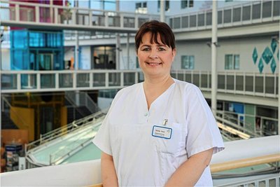 Ines Kaden, die Stationsleiterin von Station 1 und Station 1a am Kreiskrankenhaus Freiberg. 