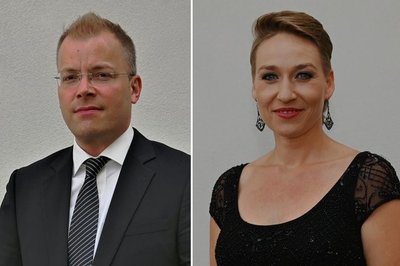 Philipp Ahmann, Dirigent, und Johanna Winkel, Sopranistin.