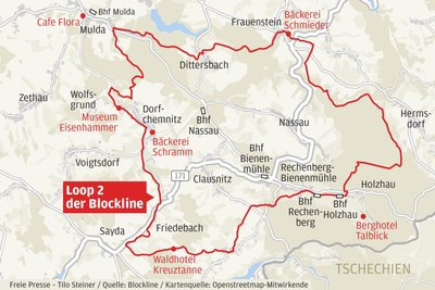 Der Loop 2 der Blockline führt durch Mittelsachsens Erzgebirge.