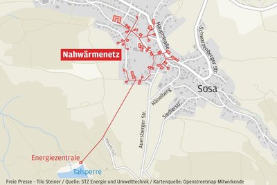 So soll das Nahwärmenetz Sosa aussehen.