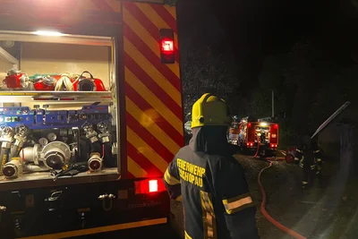 Nächtlicher Einsatz der Zschopauer Feuerwehr.