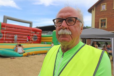 Hartmut Kern organisierte nicht nur das Fette-Reifen-Rennen zum Brauhausfest in Halsbrücke.