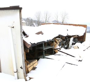 Lagerhalle der Firma Elektro-Anlagenbau an der Waldkirchener Straße in Zschopau