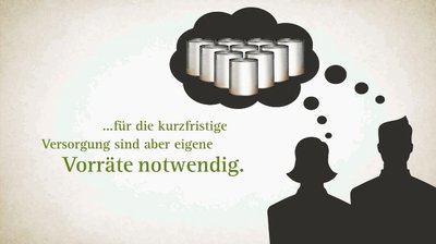 Mit einem kurzen Film - hier ein Ausschnitt - ruft das sächsische Umweltministerium zur "Ernährungsnotfallvorsorge" auf.