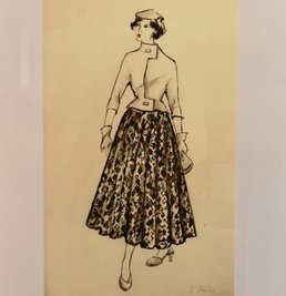 Eine Entwurfszeichnung der Designerin Leonie Bauer.