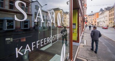 Das Café Samocca, ein beliebtes Lokal in Aue. 