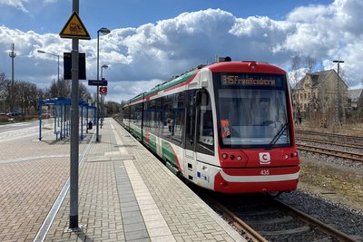 Auch die City-Bahn zwischen Hainichen und Frankenberg ist vom Streik betroffen.
