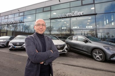 Torsten Berger ist als Betriebsleiter des neuen Automobil- und Dienstleistungszentrums Chef von 80 Mitarbeitern am Standort Oberlosa. Insgesamt arbeiten bei Auto-Müller an neun Standorten 620 Beschäftigte.