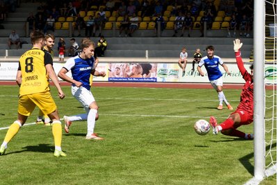 Ausgerechnet Luis Werrmann: Der für den VfB Empor Glauchau spielende gebürtige Plauener traf zum 1:0-Auswärtssieg im Vogtlandstadion.