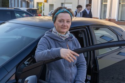 Anja Richter konnte es so einrichten, dass sie ihr Kind am Freitag nach Thum in die Schule fuhr.