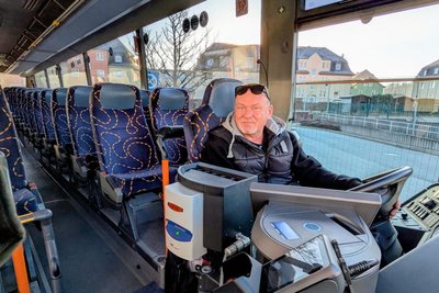 Abgesehen vom morgendlichen Transport einiger Schulkinder war der Bus von Andreas Stahr am Freitag meistens leer.
