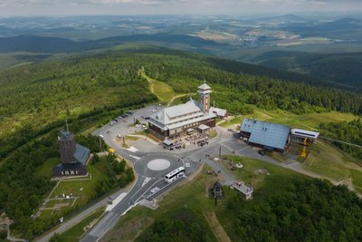 Blick auf den Fichtelberg.