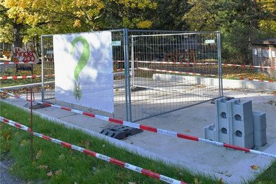 Was soll in das Gehege rein? Das verrät der Tierpark noch nicht. Der Fuchs fand ein neues Zuhause.