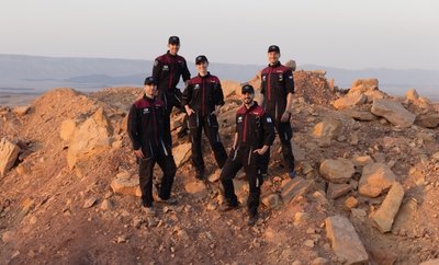Anika Mehlis und Team in der Negev-Wüste.