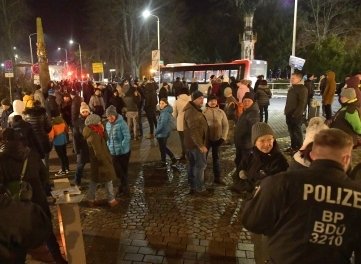 Auch entlang der Petersstraße führte der Aufzug. 