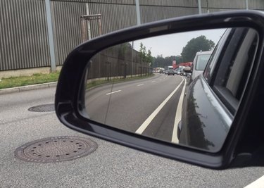 Auf der Zschopauer Straße stadteinwärts bildete sich ein Stau.