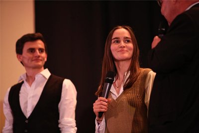 Ex-Skispringer Richard Freitag und seine ebenso erfolgreiche Schwester Selina waren Ehrengäste.