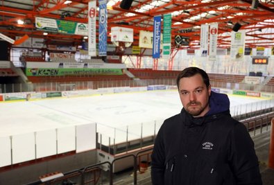 Eispiraten-Geschäftsführer Jörg Buschmann und sein Verwaltungsteam kann künftig vier Büros und einen Meetingraum nutzen. 