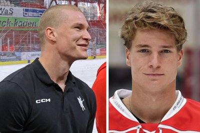 Zwei Fotos von Johannes Schmid zeigen den Unterschied bei seiner Haarpracht.