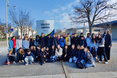 Schüler der Albert-Schweizer-Schule Aue waren in Oyonnax in Frankreich an einer Schule zu Gast.