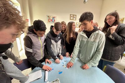 Die Auer Schüler nahmen am Unterricht in der französischen Schule teil.