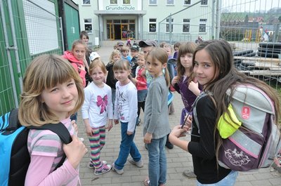 Beim Weg in die Schule sind etwa 40 Prozent der Weißenborner Schüler auf den Bus angewiesen.