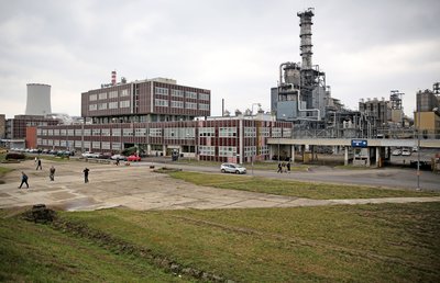 Das Chemieunternehmen Unipetrol im Industriegebiet Litvino (Tschechien).