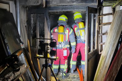 Das Feuer war im hinteren Bereich des Gebäudes ausgebrochen.