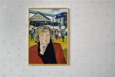 "Dieses Werk ist besetzt" heißt dieses Bild von Henrike Naumann. Die Zwickauerin geht als eine von wenigen Künstlerinnen offensiv mit ihrer DDR-Herkunft um.