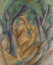 Zaghafte Anfänge: Georges Braque: "Les Arbres", 1908, Öl auf Leinwand, 73 x 60 cm. 