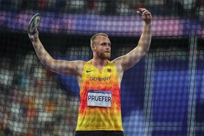 Clemens Prüfer im Diskusfinale von Paris. Das gute Gefühl aus dem grandiosen Wettkampf bringt er mit nach Thum.