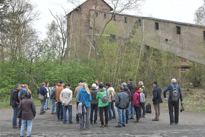 Am Davidschacht erfuhren die Teilnehmer Wissenswertes über dessen Geschichte sowie jüngste Erkundungen.