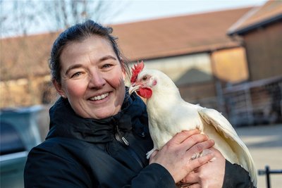 Alice Göhler (40) führt den Landwirtschaftsbetrieb Schmidt in Jößnitz.