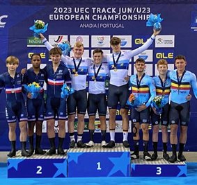 Den Goldrang erkämpft: Das deutsche Team um Pete-Collin Flemming, Colin Rudolph und Jakob Vogt (v.l.n.r.) durfte in Anadia jubeln. 