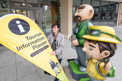 Kathleen Dentler, die Leiterin der Plauener Tourist-Information, erwartet von der Modernisierung einen großen Schub – hin zu mehr Servicequalität und Kundenfreundlichkeit.