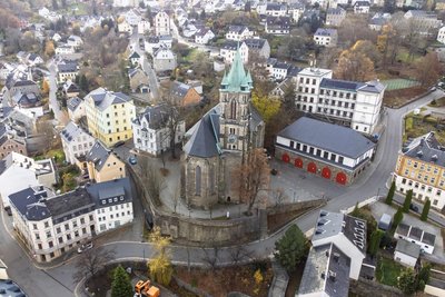 2026 wird 525 Jahre Buchholz gefeiert. Im Bild: die St. Katharinenkirche als Wahrzeichen.