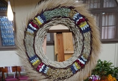 Dieser Kranz erreichte in der Kategorie "Traditionell" Platz drei. 