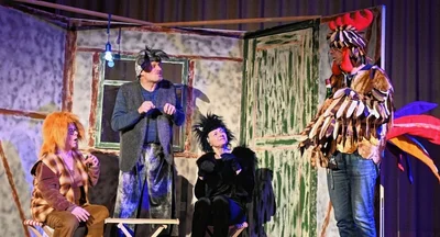 Als Bremer Stadtmusikanten in Aktion: Anne Wolff (v. l.), Lothar Klapper, Elvira Werner und Uwe Moule. 