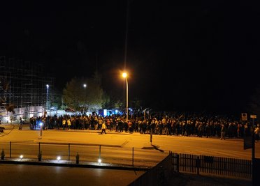 Demonstranten in Schwarzenberg.