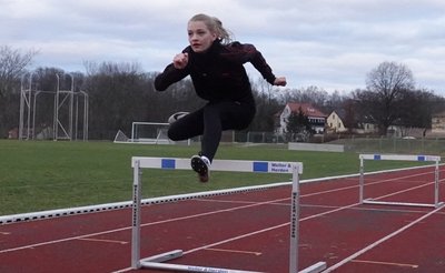 Beim Training in Eckersbach gibt Letje Gärtner alles. Nach der Mitteldeutschen peilt die 14-Jährige nun die Deutsche Meisterschaft an. 