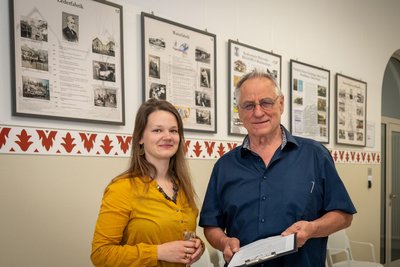 Citymanagerin Frederike Bremer und Historiker Heiko Weber.