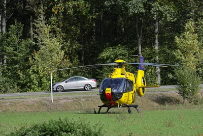 Der Rettungshubschrauber „Christoph 46“ war am Montagnachmittag in Crimmitschau im Einsatz.